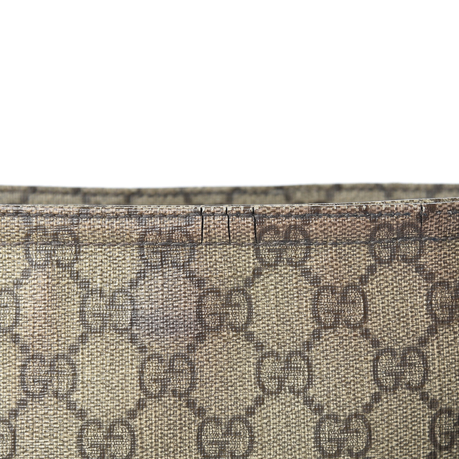 Gucci GG Supreme Monogram Selleria Calfskin Small Flat Side Zip Messenger Bag Beige Ebony Cocoa Dark Chocolate 12 of 23
