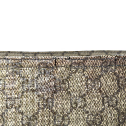 Gucci GG Supreme Monogram Selleria Calfskin Small Flat Side Zip Messenger Bag Beige Ebony Cocoa Dark Chocolate 12 of 23
