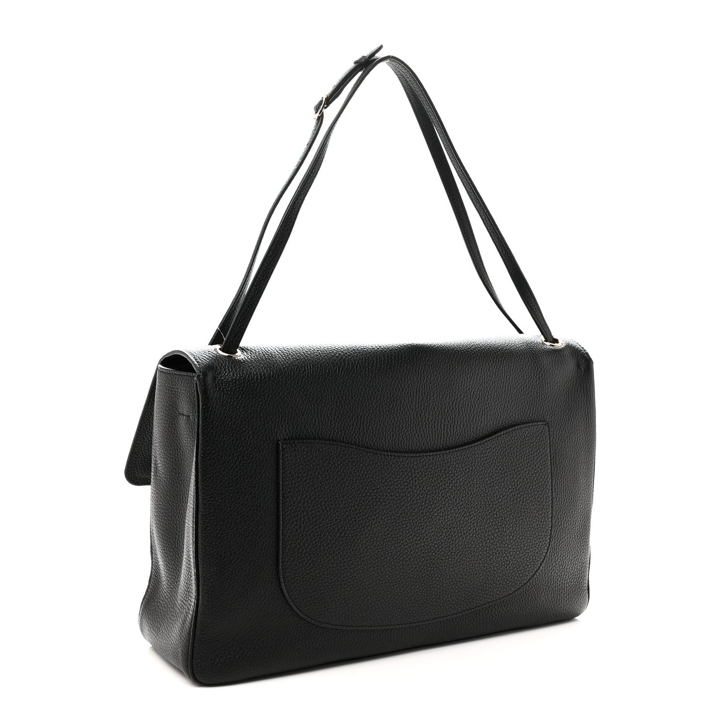 Grained Calfskin Souplissimo Maxi Flap Black