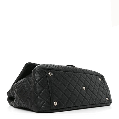 Chanel Grained Calfskin Quilted XXL Travel Flap Bag Black 4 of 10