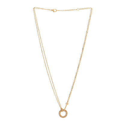 Cartier 18K Yellow Gold 2 Diamond LOVE Necklace 3 of 5
