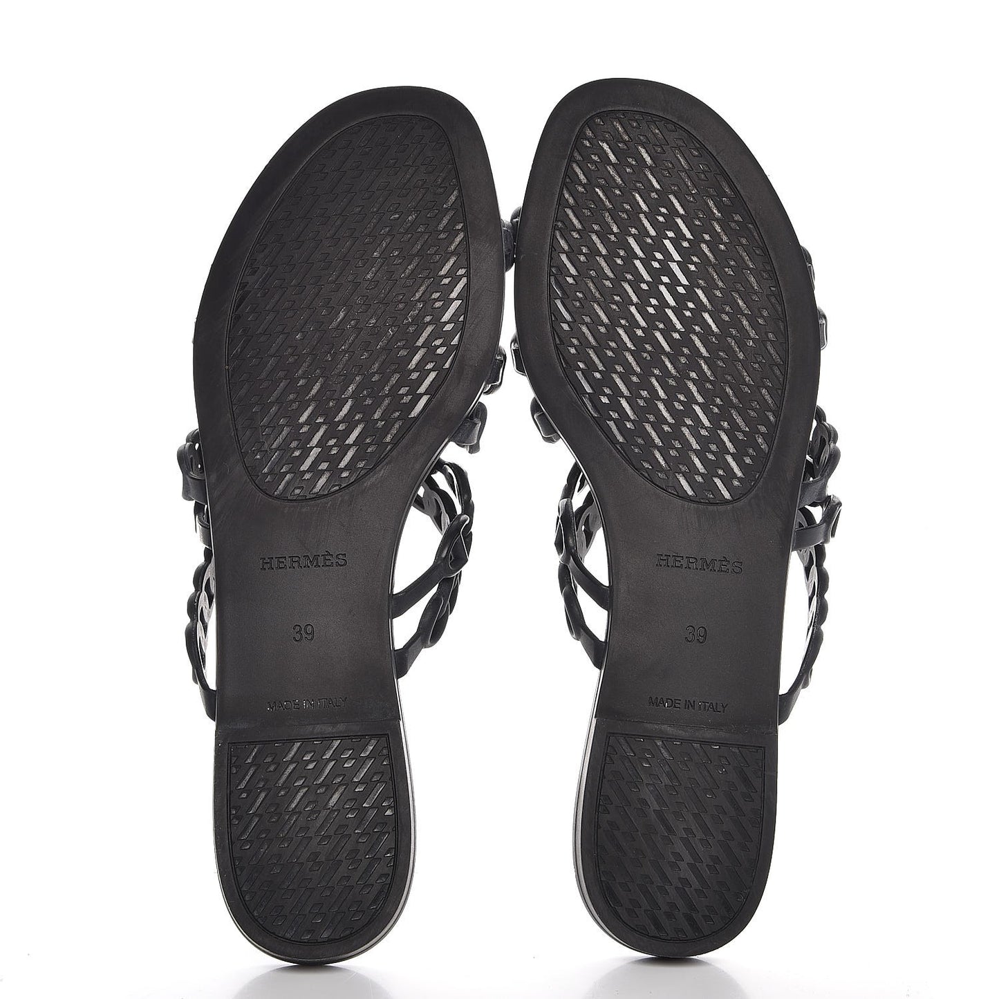 Rubber Chaine d'Ancre Nude Sandals 39 Black
