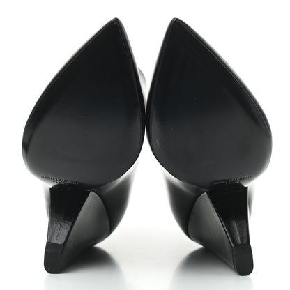 Saint Laurent Calfskin Niki 105 Wedge Booties 37 Black 5 of 7