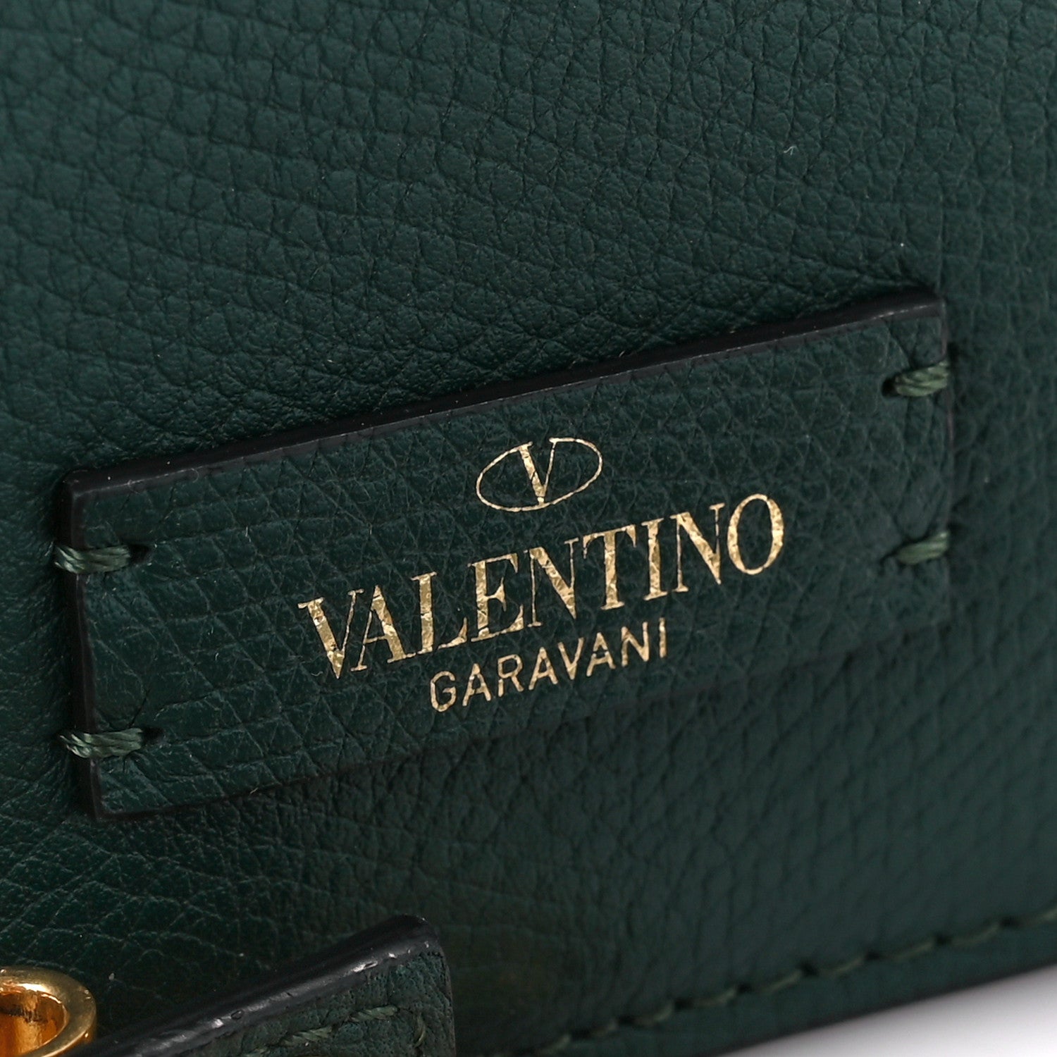 Valentino Garavani Grainy Calfskin Small VSling Shoulder Bag English Green 8 of 11