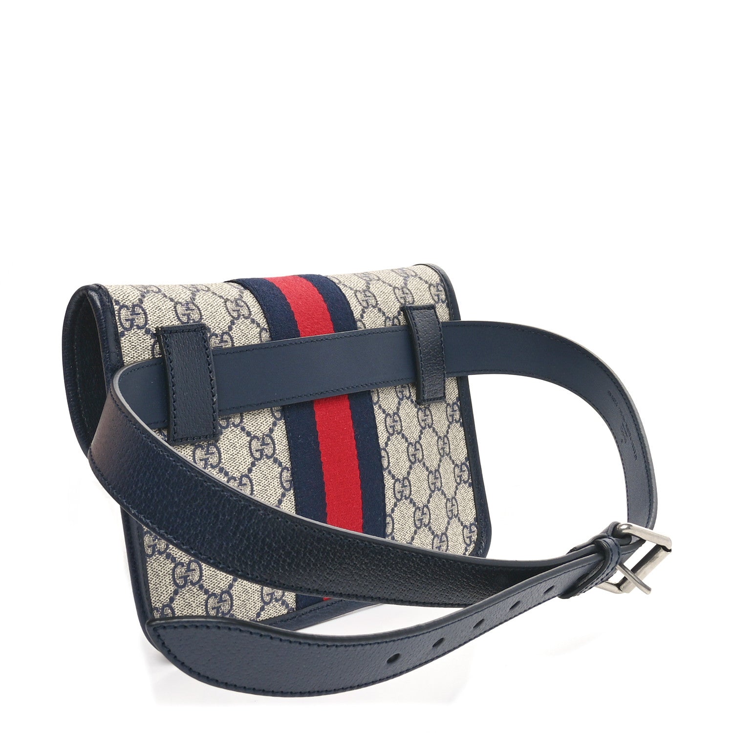 Gucci GG Supreme Monogram Web Small Ophidia Belt Bag 90 36 Beige Navy 3 of 10