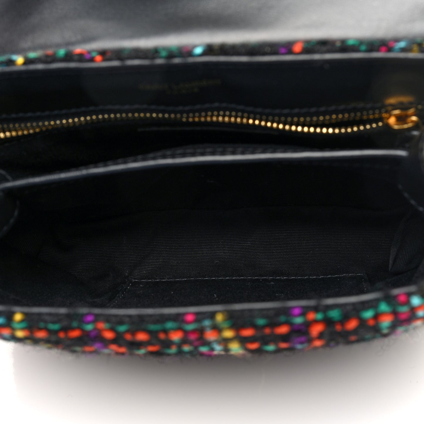 Tweed Toy Loulou Shoulder Bag Black
