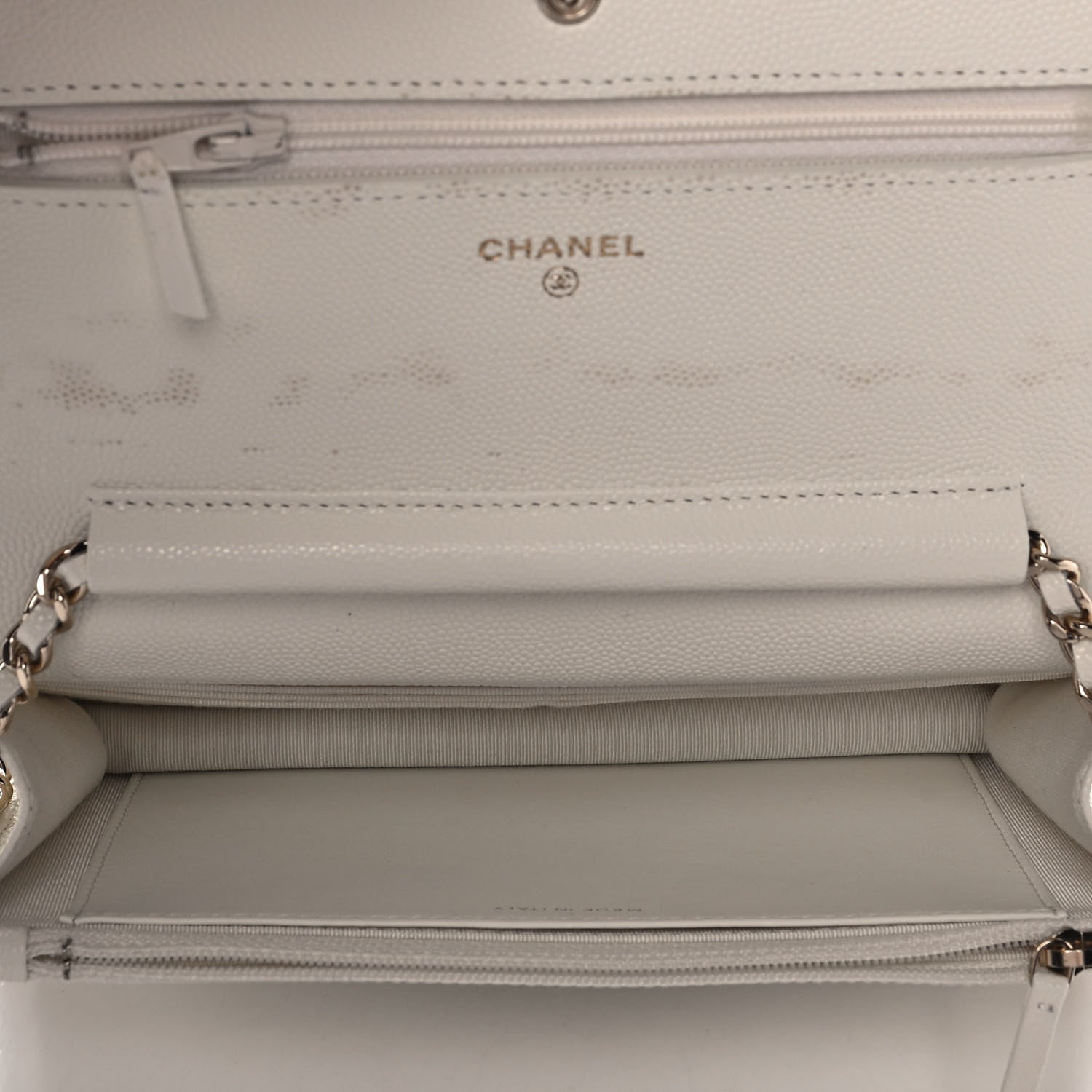 Chanel Caviar Quilted Wallet On Chain WOC White 5 of 11