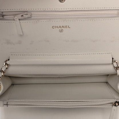 Chanel Caviar Quilted Wallet On Chain WOC White 5 of 11