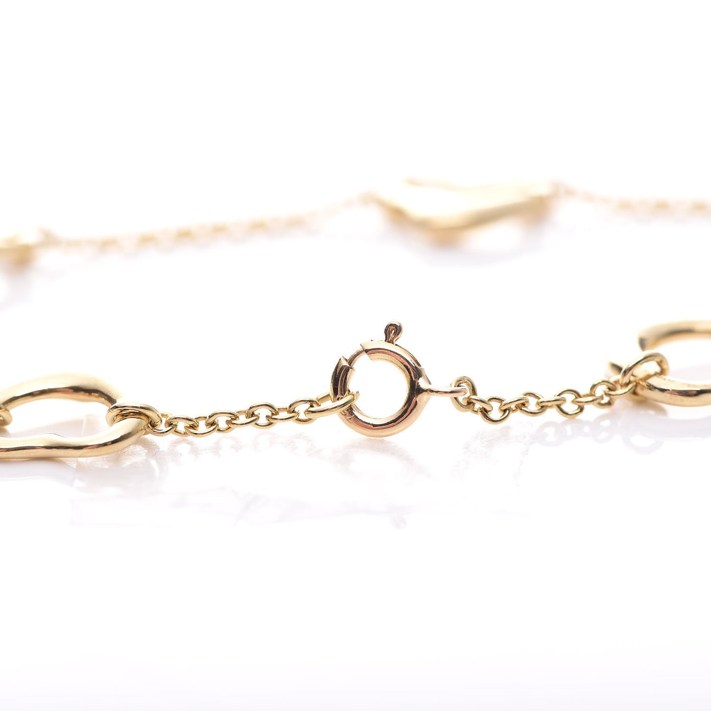 18K Yellow Gold Elsa Peretti 5 Open Heart Bracelet