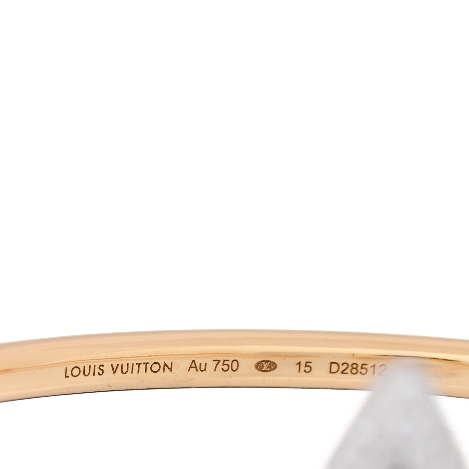Louis Vuitton 18K Yellow White Gold Diamond Volt Upside Down Bracelet 3 of 4