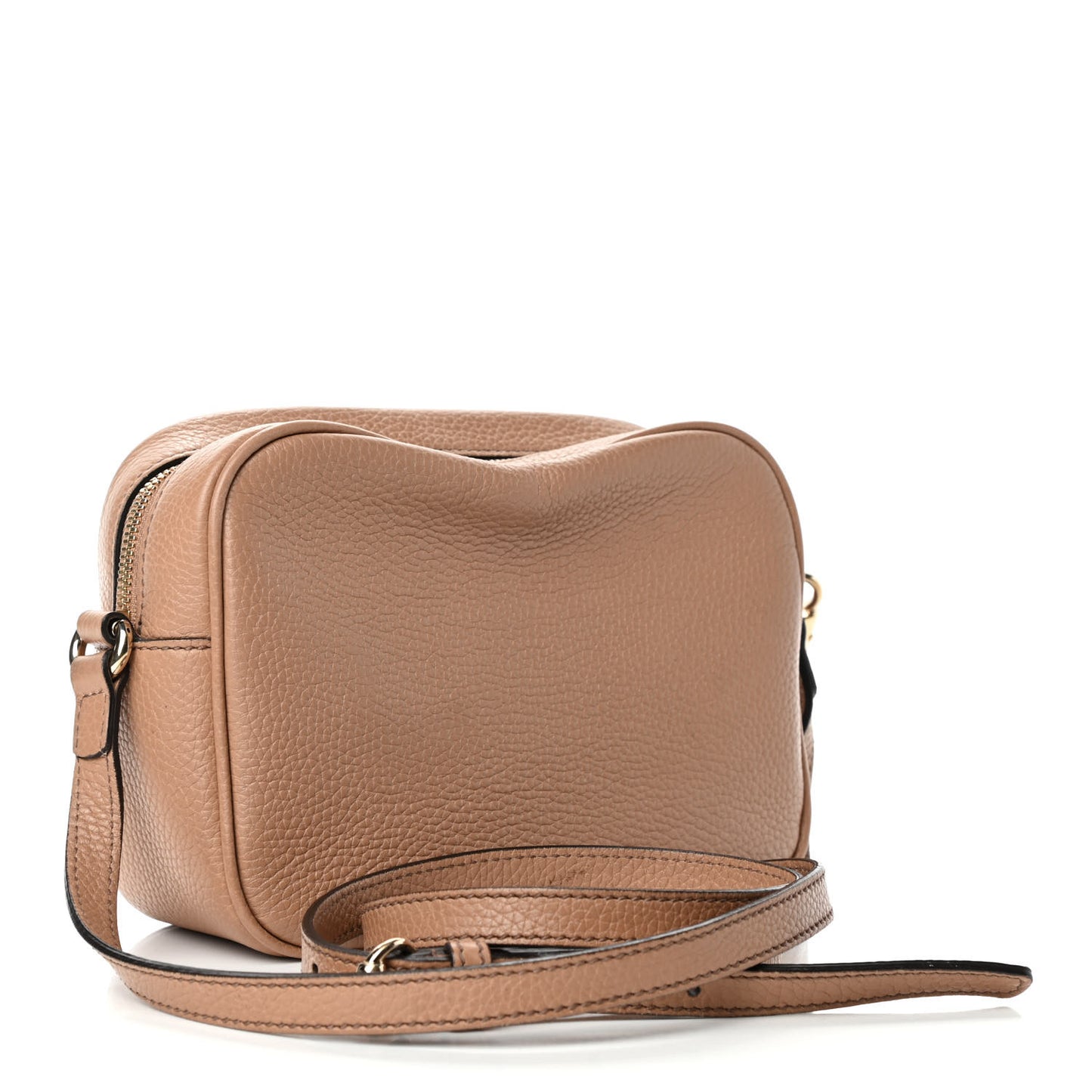 Pebbled Calfskin Small Soho Disco Bag Rose Beige