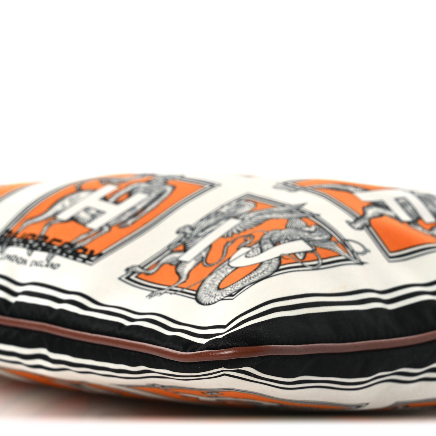 Burberry Satin Mythical Alphabet Drawstring Pouch Orange Black White 23 of 28