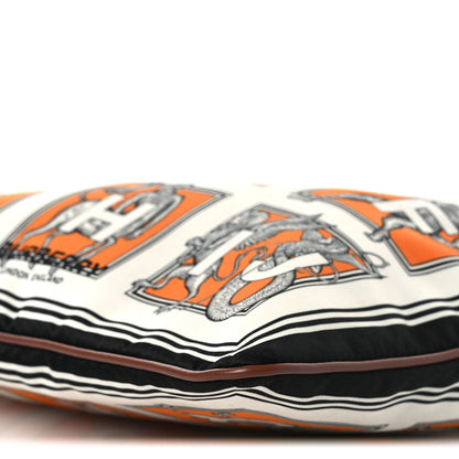 Burberry Satin Mythical Alphabet Drawstring Pouch Orange Black White 23 of 28