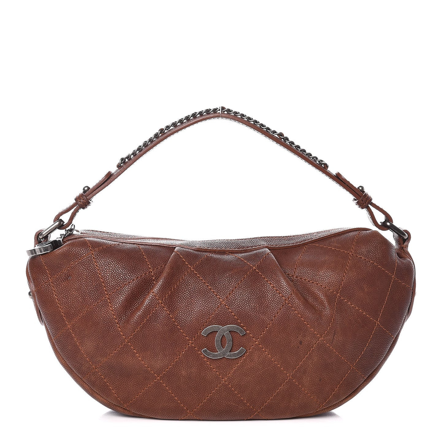 Distressed Caviar Outdoor Ligne Hobo Brown