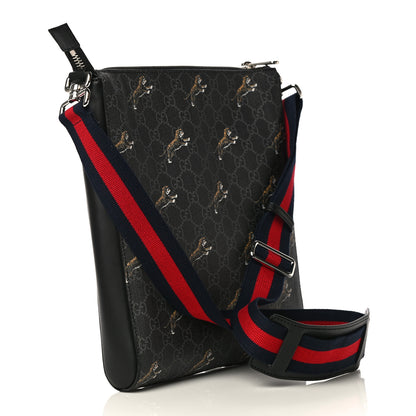 Gucci GG Supreme Monogram Tigers Web Messenger Bag Black Multicolor 3 of 10