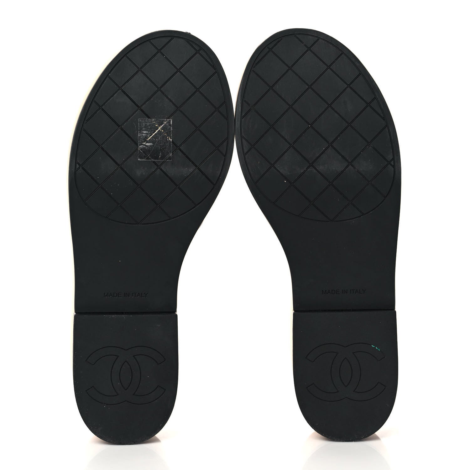 Chanel Lambskin Quilted CC Slip On Platform Sandals 39 Black 5 of 9