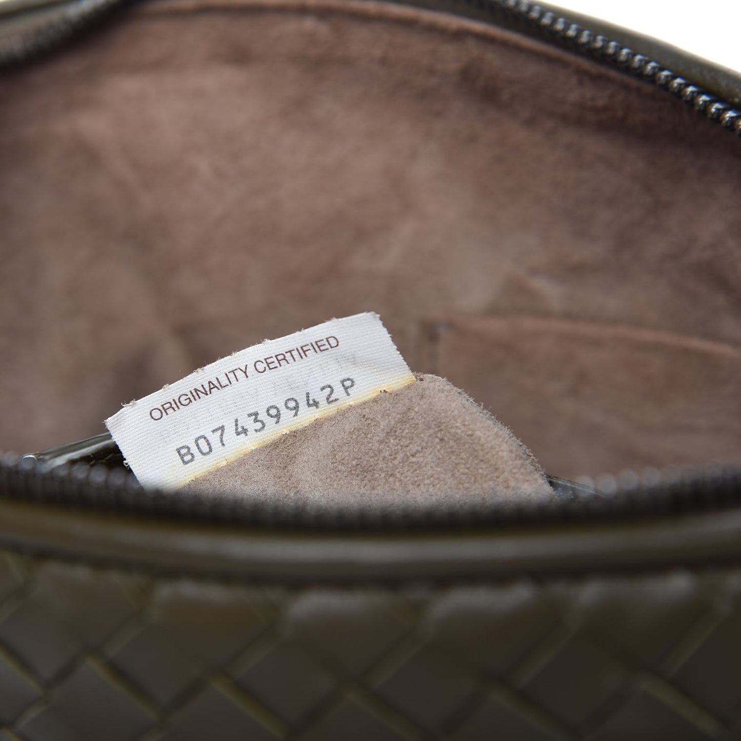 Nappa Intrecciato Nodini Bag Khaki