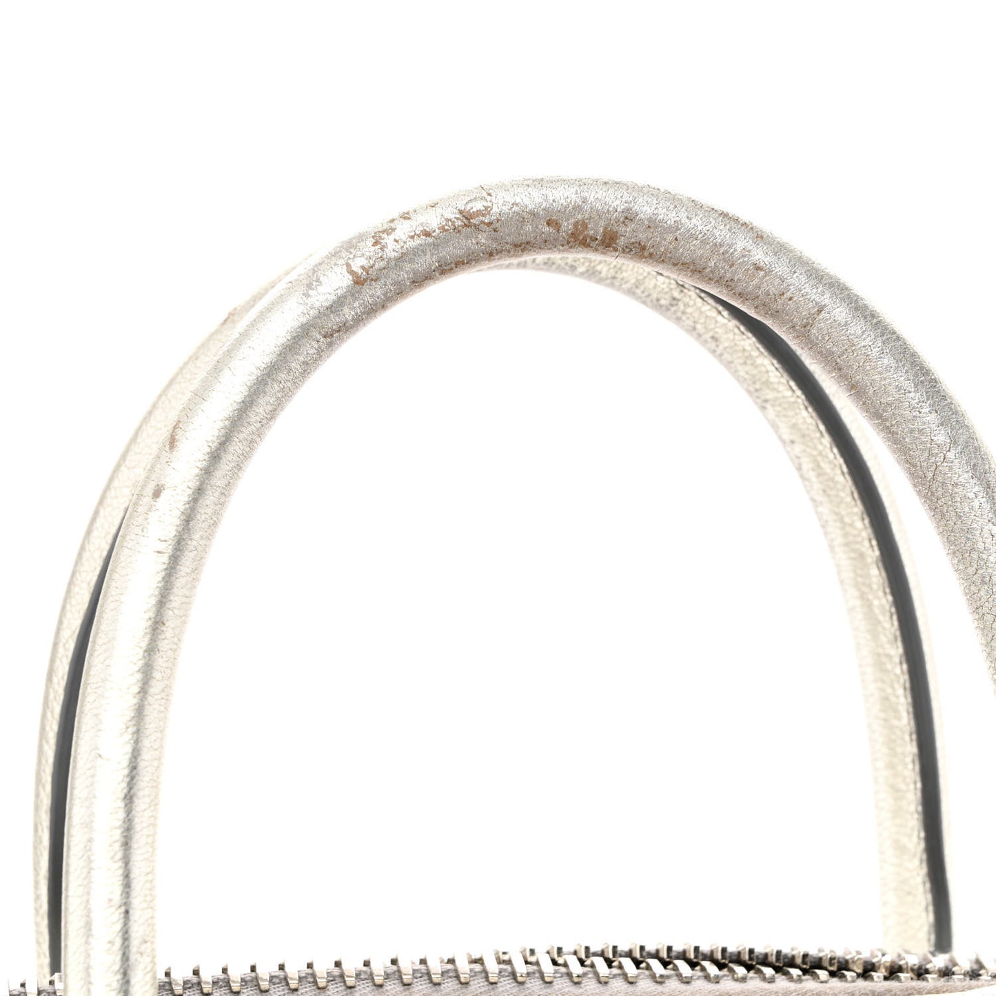 Metallic Sugar Goatskin Small Antigona Silver