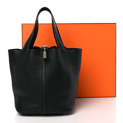 Hermes Taurillon Clemence Picotin Lock 22 MM Black 9 of 9