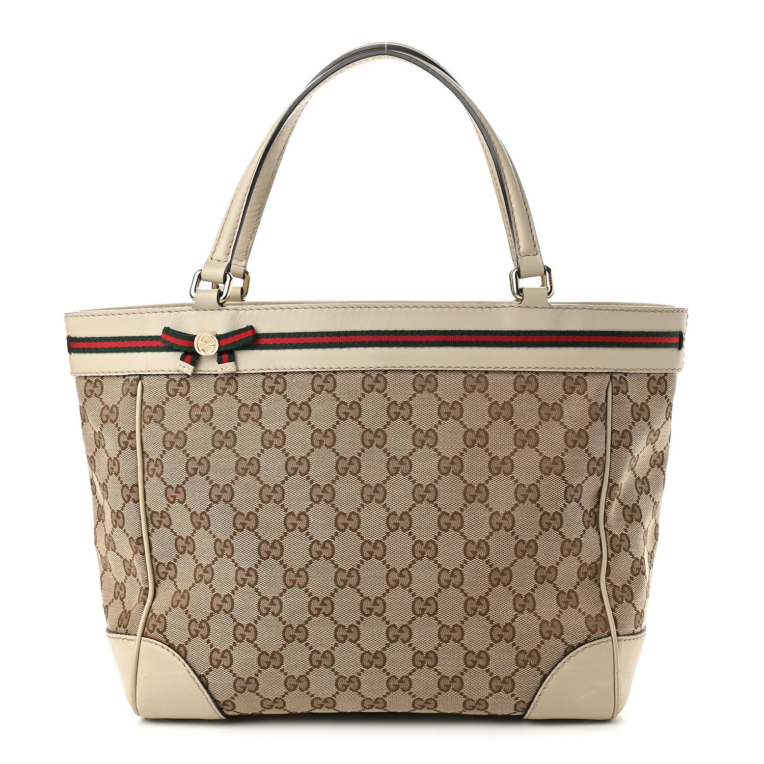 Gucci Monogram Web Medium Mayfair Tote Gold 1 of 11