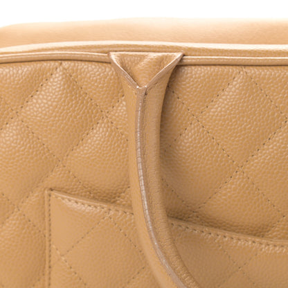 Chanel Caviar Quilted Large Bowler Bag Beige 18 of 20