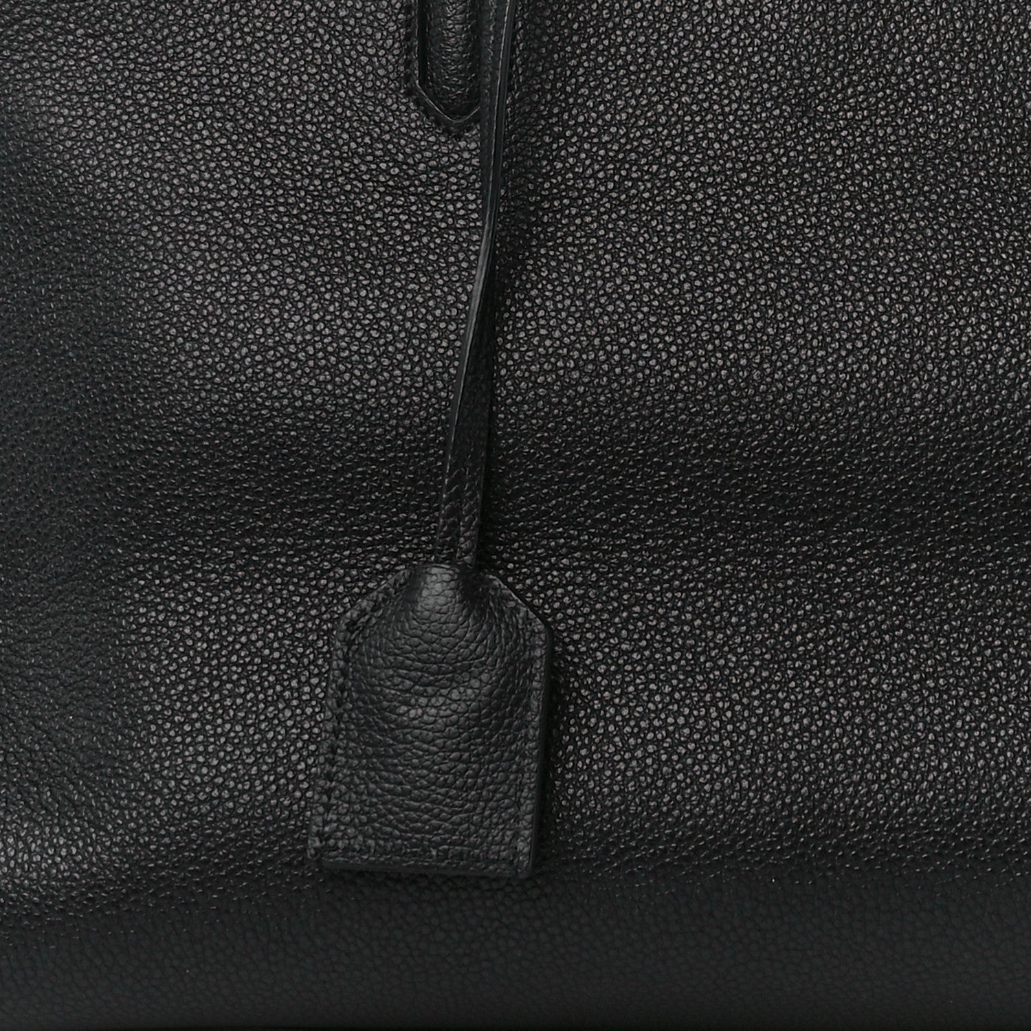Saint Laurent Grained Calfskin Small Cabas Rive Gauche Black 9 of 11