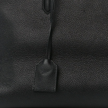 Saint Laurent Grained Calfskin Small Cabas Rive Gauche Black 9 of 11