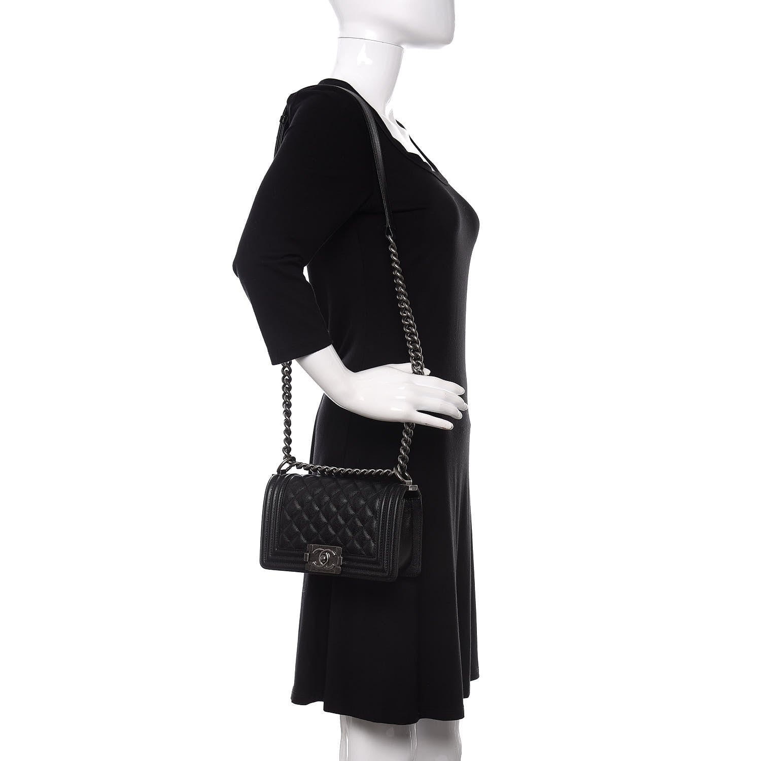 Chanel Caviar Quilted Small Boy Flap Black 2 of 11