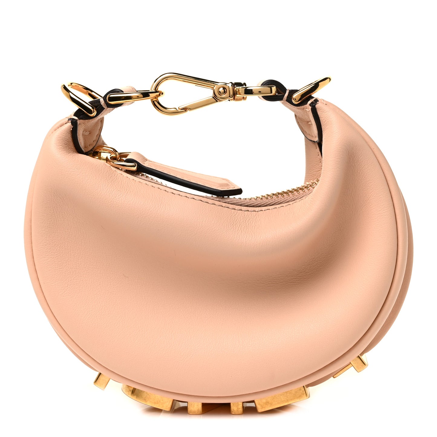 Vitello Grace Matte Nano Fendigraphy Hobo Charm Light Rose