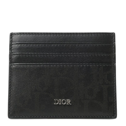 Christian Dior HOMME Calfskin Perforated Card Holder Black 1 of 6