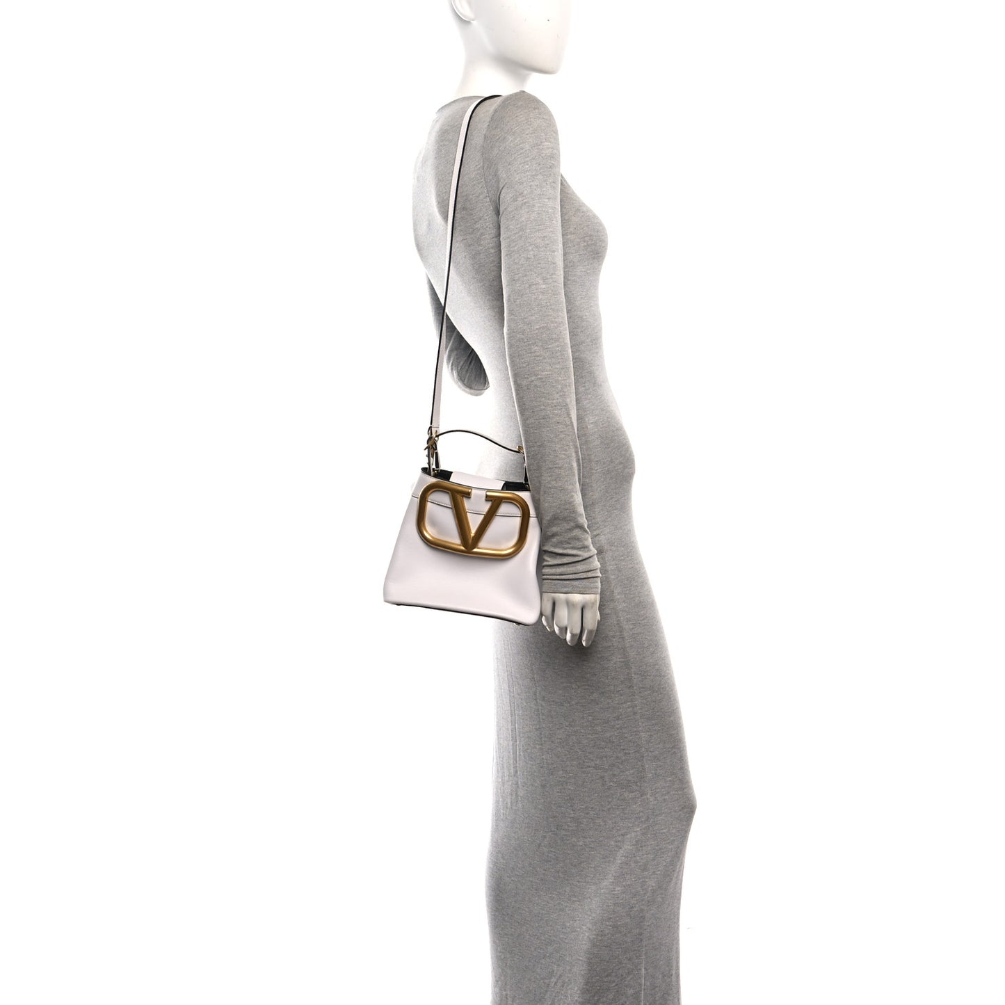 Nappa Mini Vlogo Bucket Bag White