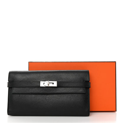 Hermes Epsom Kelly Longue Wallet Black 9 of 9