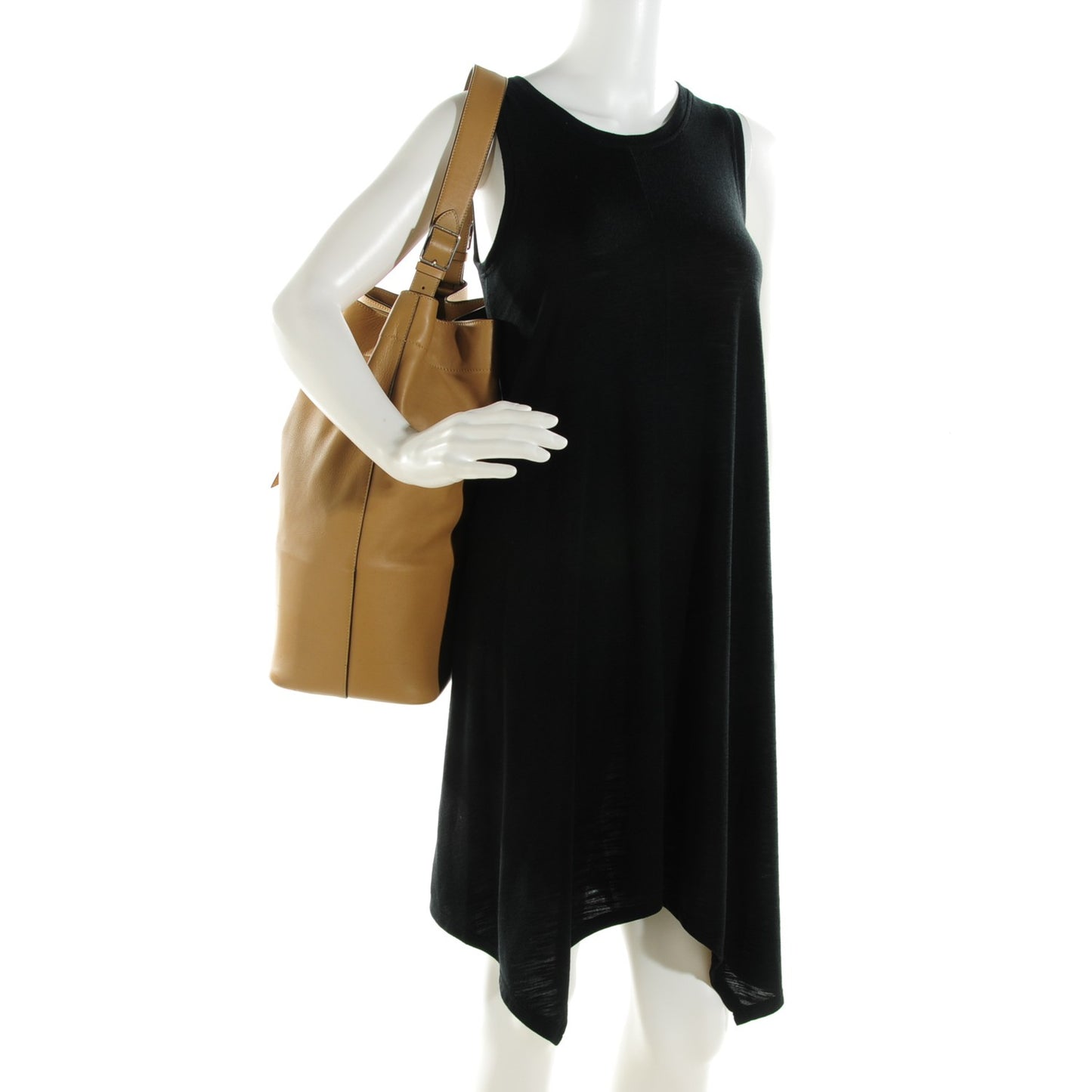 Calfskin Seau Drawstring Tote Nude