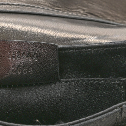 Gucci Canvas Tom Ford Lizard Embossed Crystal Horsebit Flap Bag Black 7 of 11