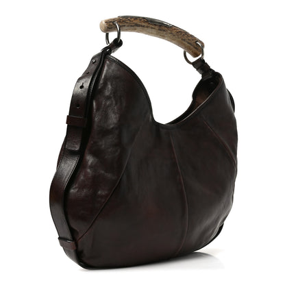 Saint Laurent Buffalo Leather Horn Medium Mombasa Bag Brown 3 of 10