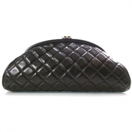 Lambskin Quilted Timeless Clutch Black