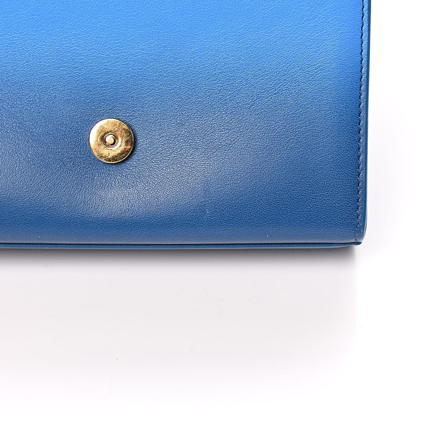 Calfskin Degrade Small Kate Monogram Satchel Green Blue