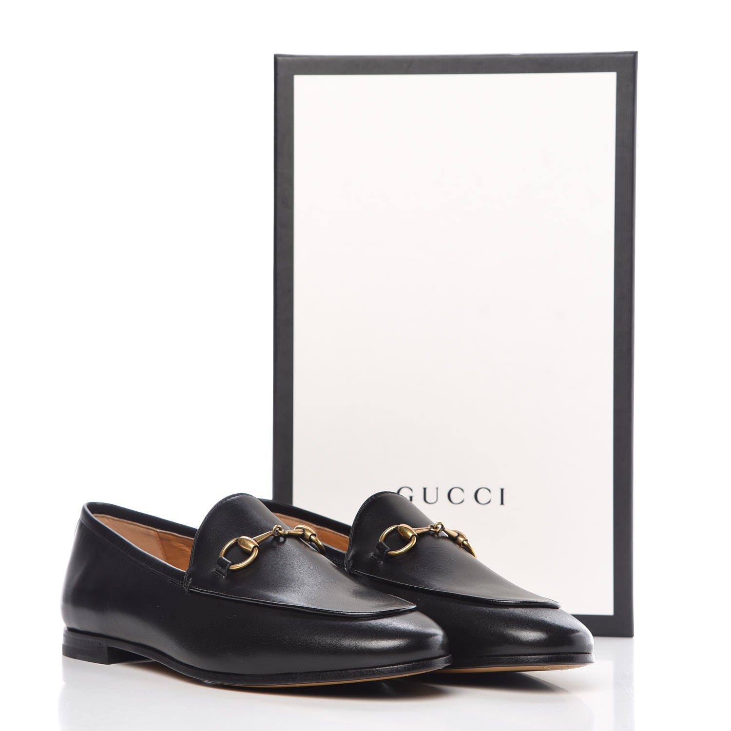 Gucci Calfskin Womens Jordaan Loafers 37 Black 8 of 8