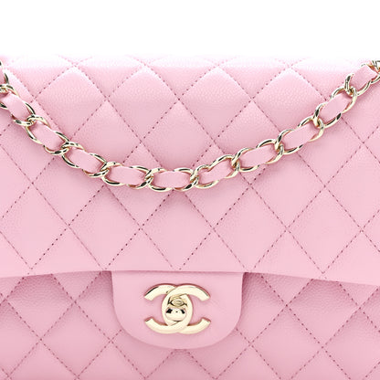 Chanel Caviar Quilted Medium Double Flap Pink 8 of 10