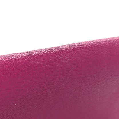 Hermes Chevre Mysore Kelly Longue Wallet Rose Pourpre 8 of 9