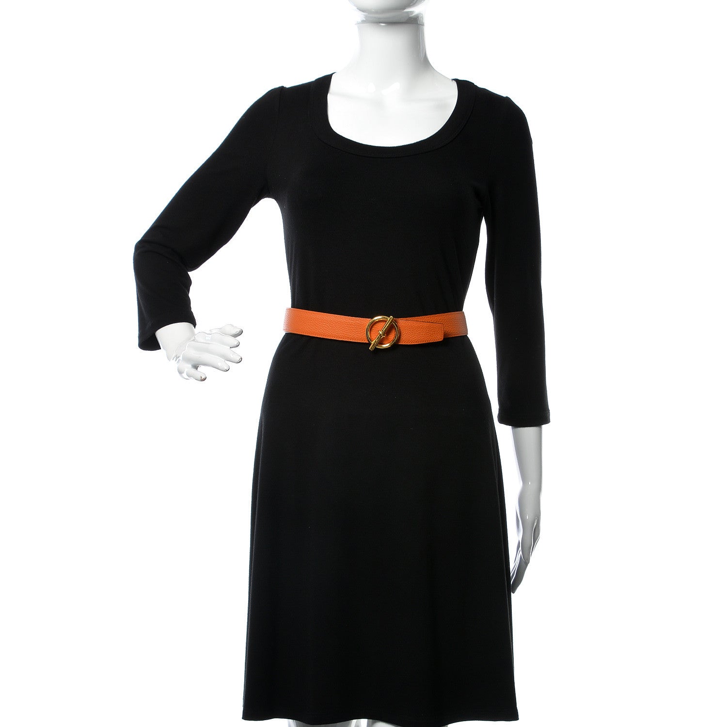 Hermes Chamonix Togo Reversible Glenan 32mm Belt 90 Black Orange 2 of 7