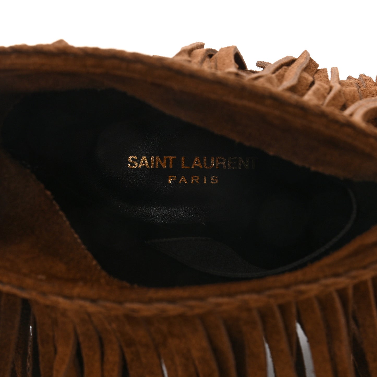 Suede Fringe Charlotte Ankle Boots 39 Tan