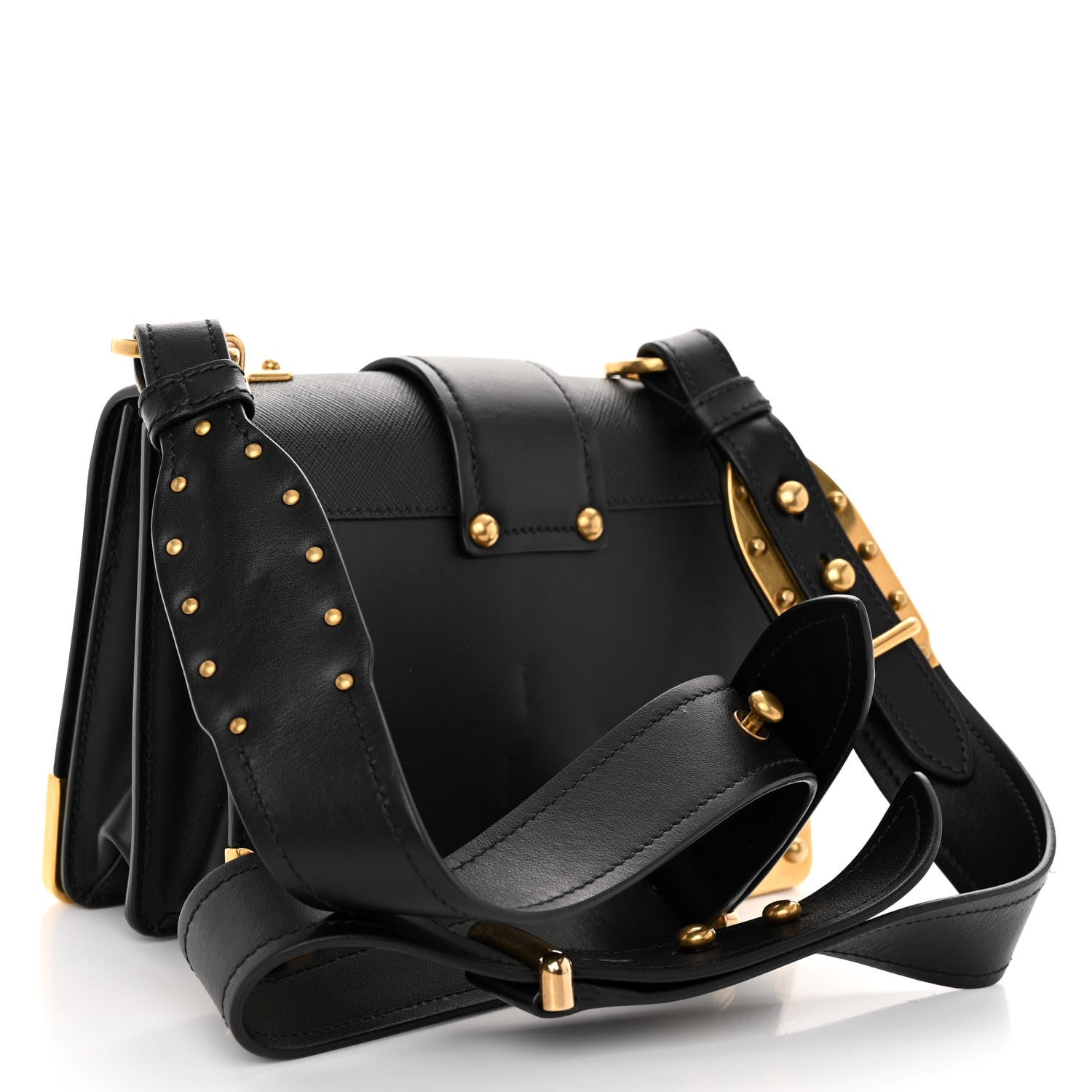 Prada City Calf Saffiano Cahier Bag Black 3 of 12