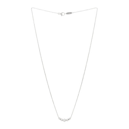 Tiffany Platinum Diamond Jazz Graduated Pendant Necklace 5 of 7