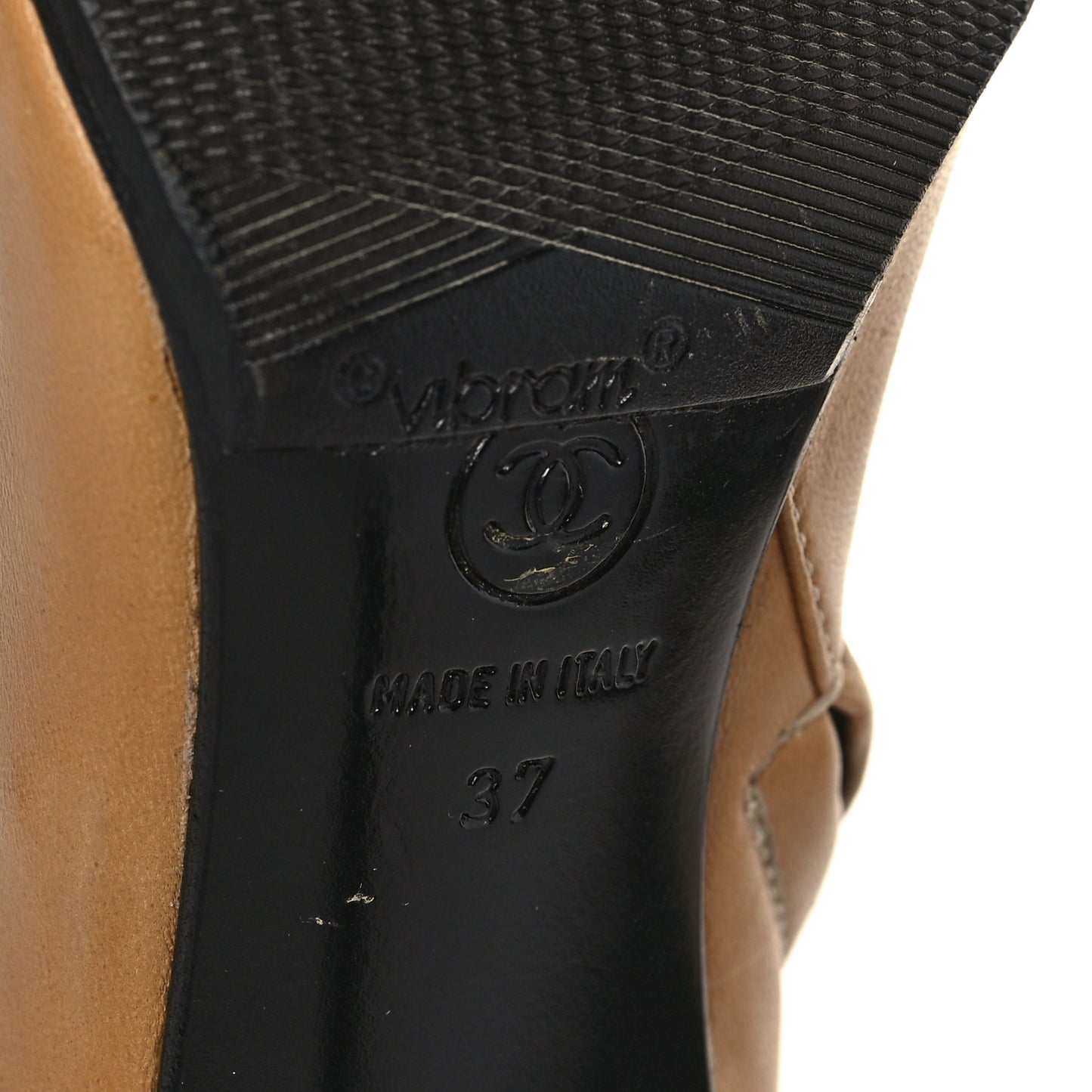 Lambskin Cap Toe Short Ankle Boots 37 Beige Black