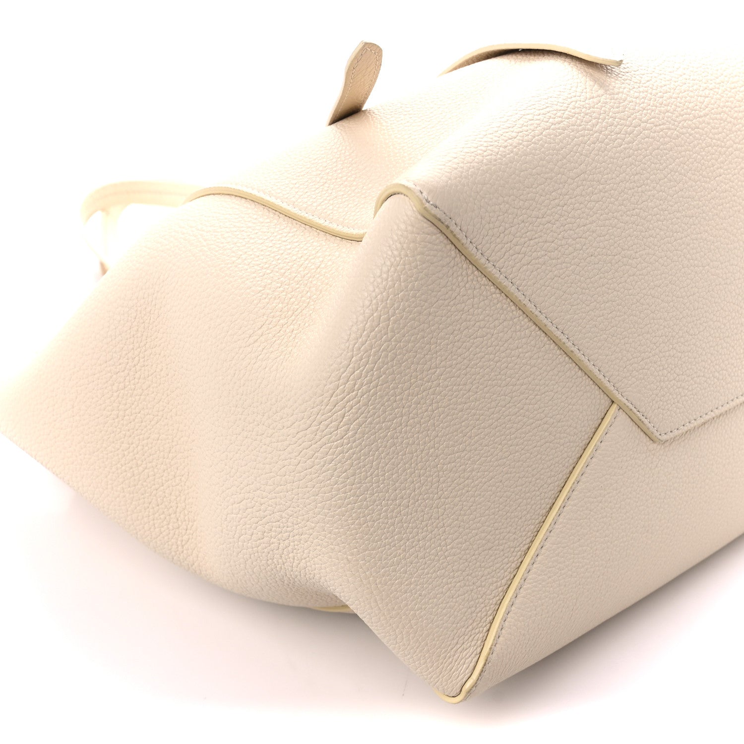 Celine Soft Grained Calfskin Small Belt Cabas Phantom Vanilla 10 of 11