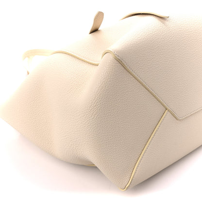 Celine Soft Grained Calfskin Small Belt Cabas Phantom Vanilla 10 of 11