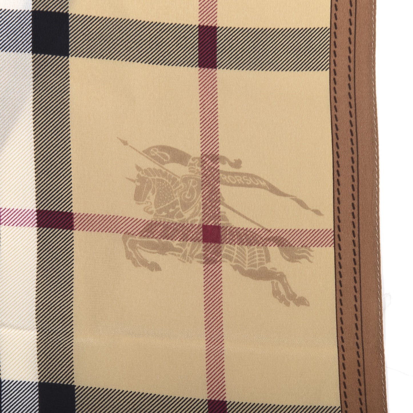 Modal Silk Cashmere Haymarket Check Scarf Bronze