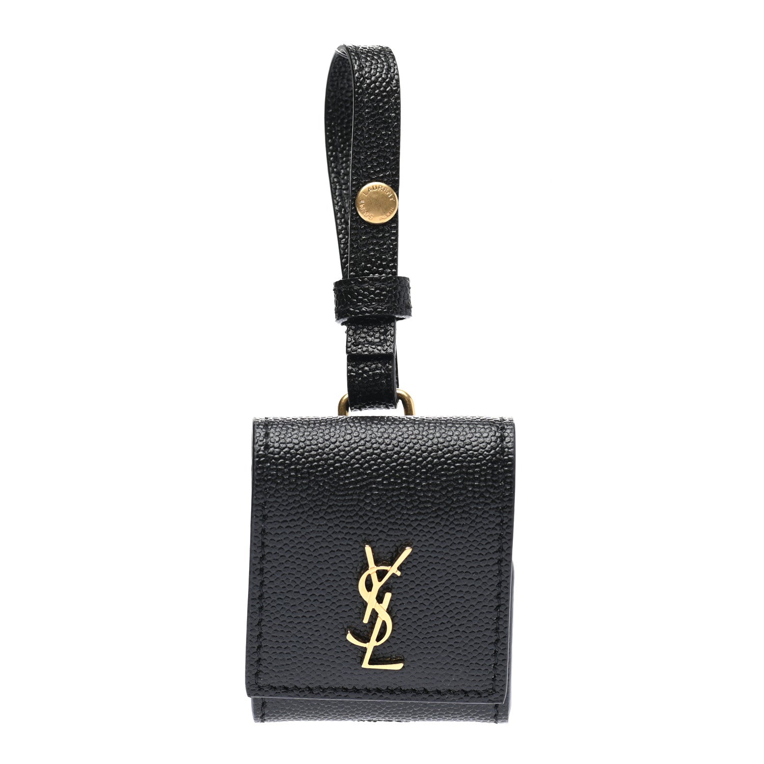 Saint Laurent Grain De Poudre Monogram Airpods Case Black 1 of 8