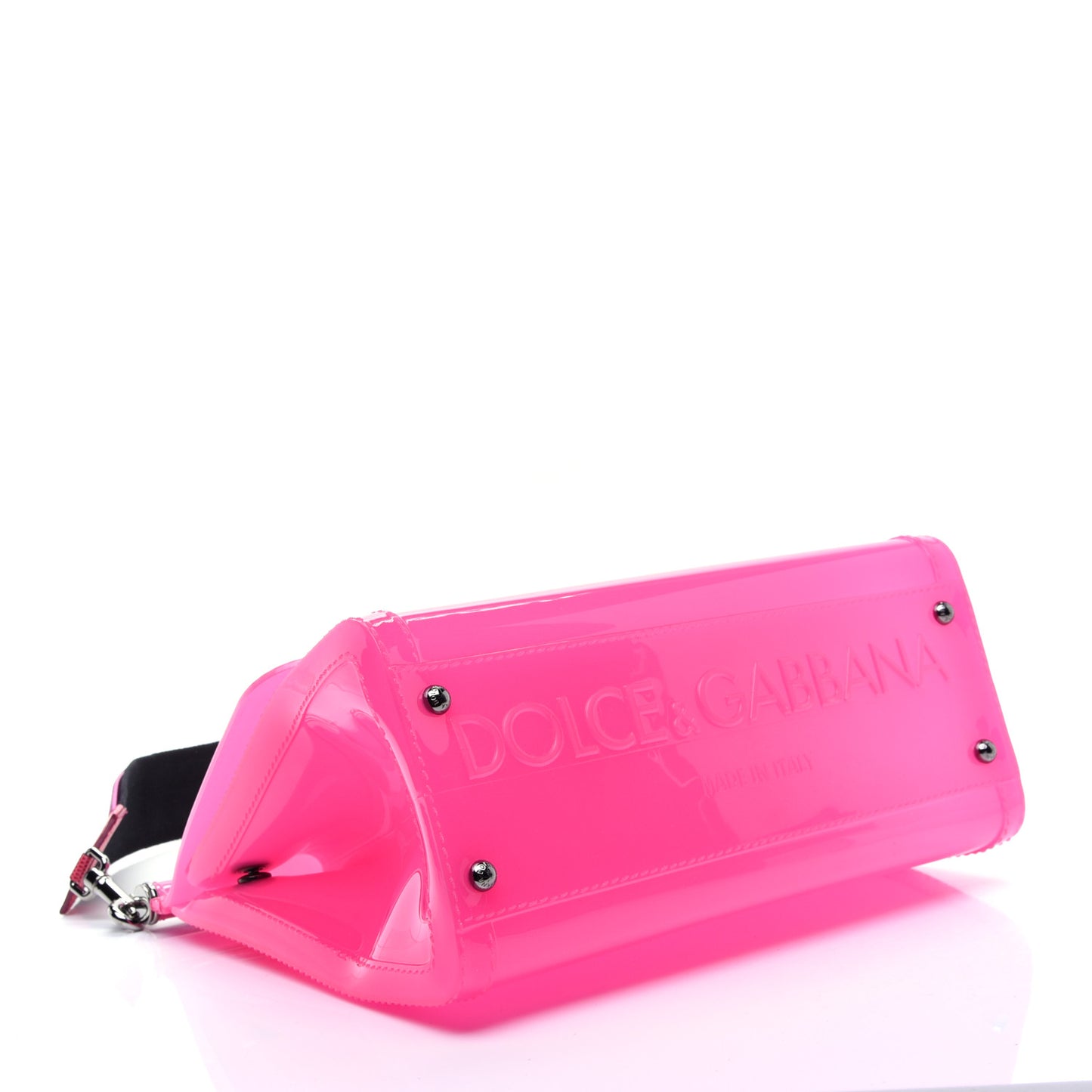 Rubber Semi Transparent Miss Sicily Satchel Pink